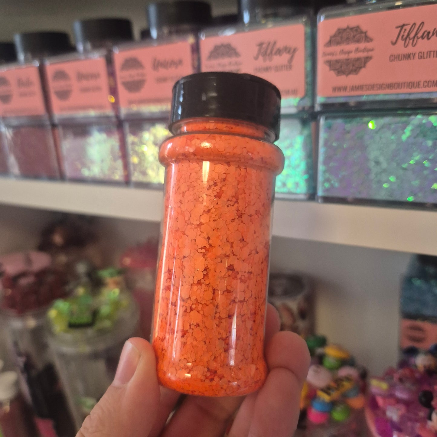 Chunky Glitter 56gram - Inferno Orange