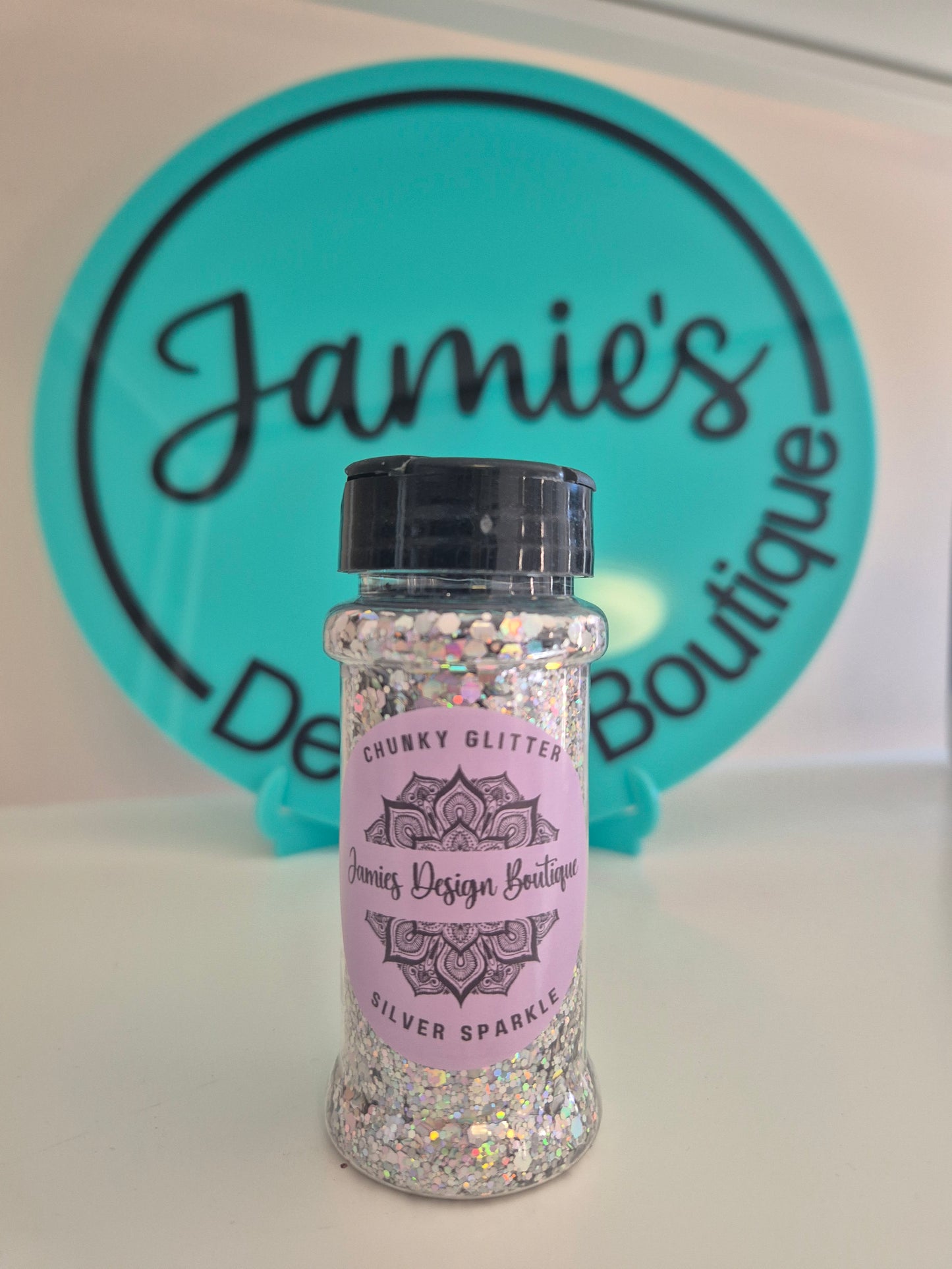 Chunky Glitter - Silver Sparkle - 56gram jar