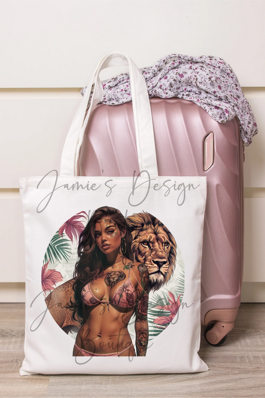 PREORDER DTF Tattoo Girl & Lion (3 sizes)