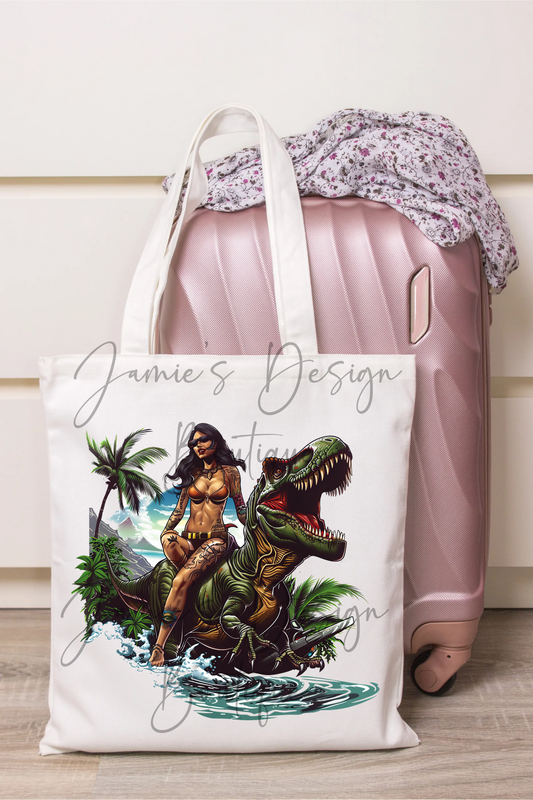 PREORDER DTF Tattoo Girl & Dinosaur (3 sizes) Exclusive