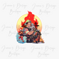 Single Decal UV DTF Fireman Fire Fighter 7cm Exclusive