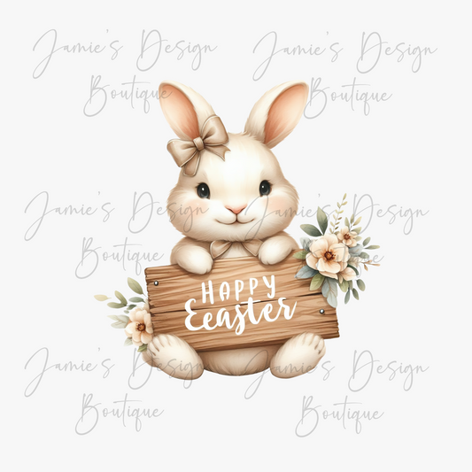 Single Decal UV DTF Easter Bunny (3 sizes)