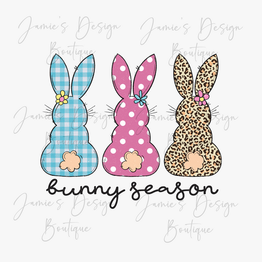 Single Decal UV DTF Easter Bunny Season (3 sizes)