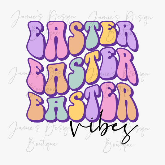 Single Decal UV DTF Easter Vibes (3 sizes)