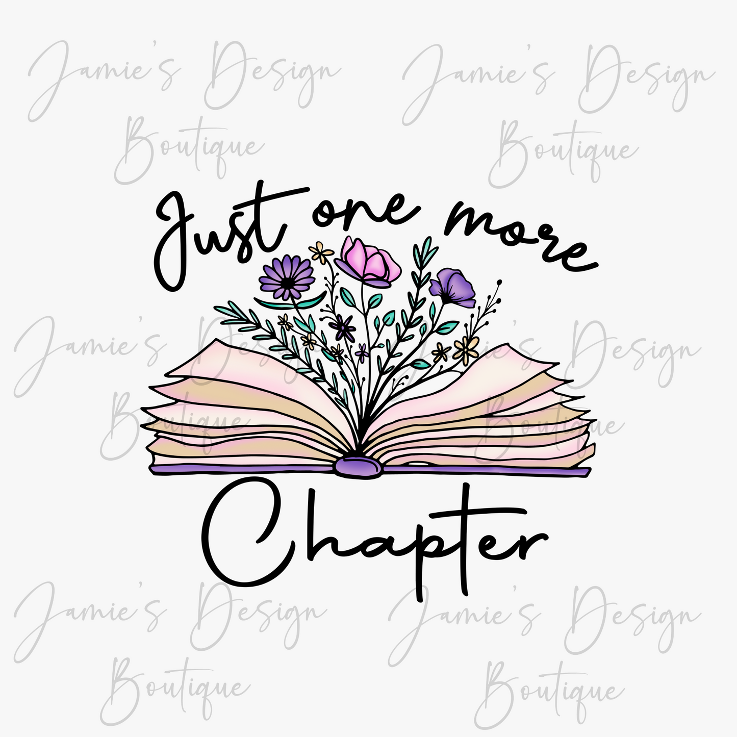 Single Decal UV DTF Book Lover Just one more chapter (3 sizes)