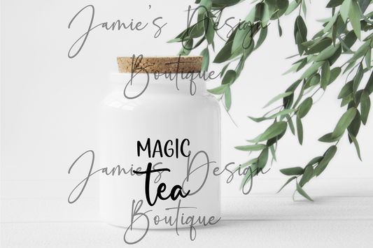 Magic Tea Canister UV DTF Decal (2 sizes)